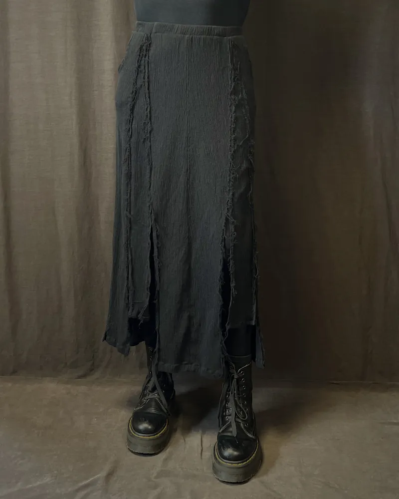 XL-4XL | Jupe Destroyed Witch | Upcycling, vêtement gothique fait main (2)