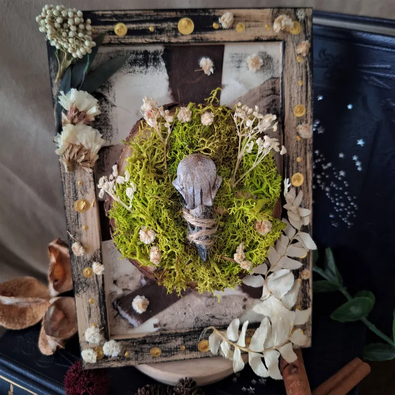 Vestige de corvidé, handmade gothic home decor