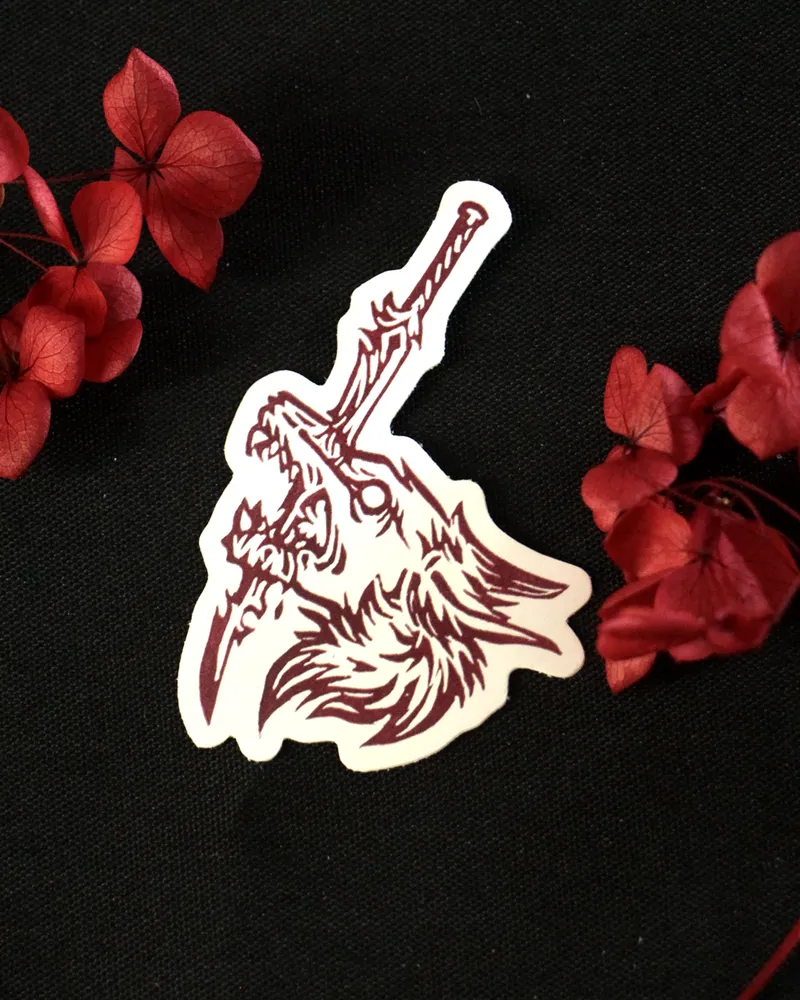 STICKER / « Celle qui cria » / ROUGE