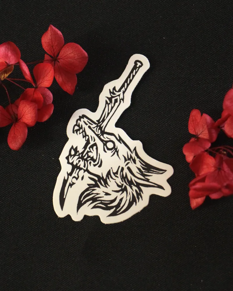 STICKER / « Celle qui cria » / NOIR