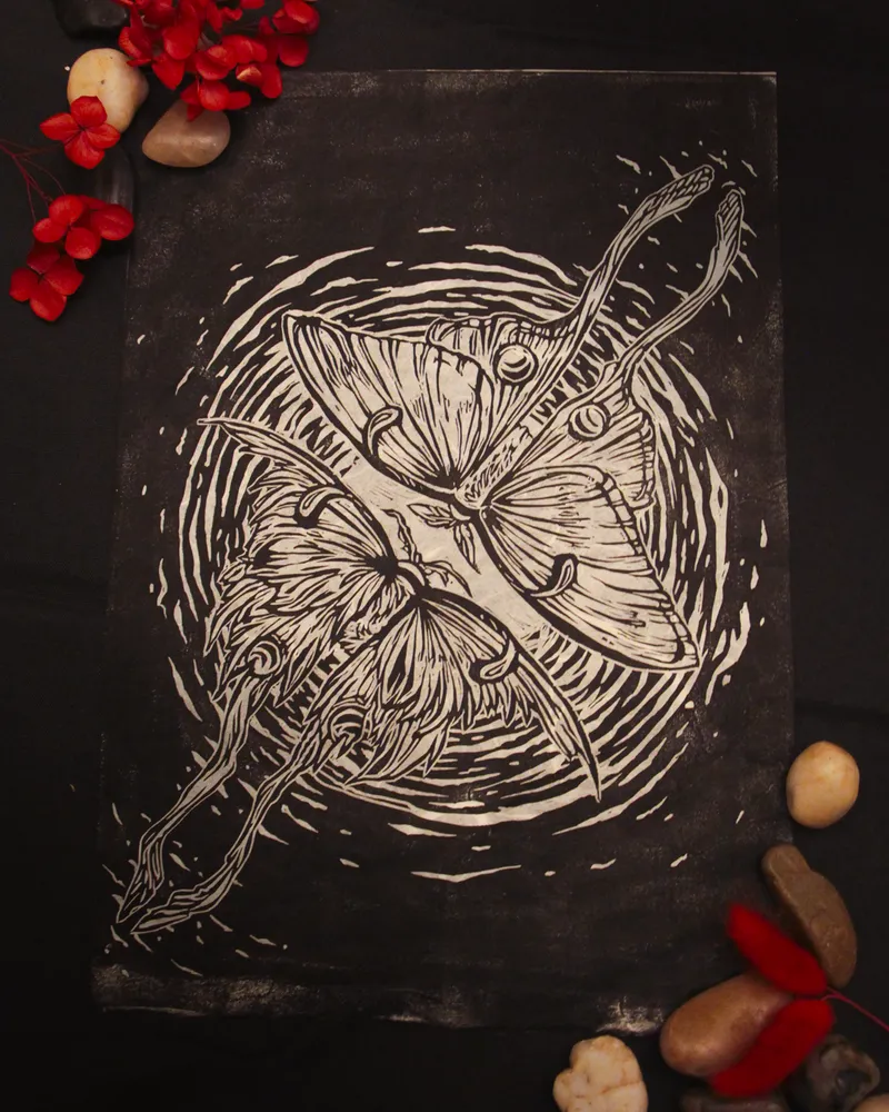 LINOGRAVURE / « Psychê »