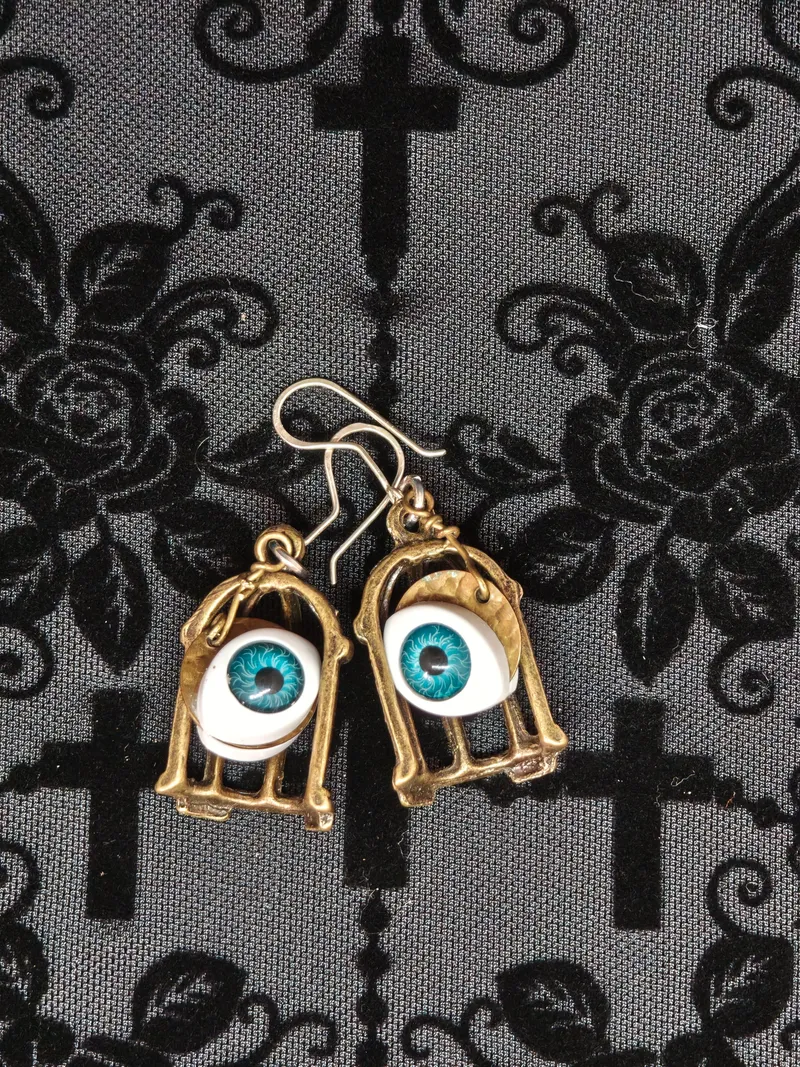 Boucles d'oreilles, bijou gothique fait main
