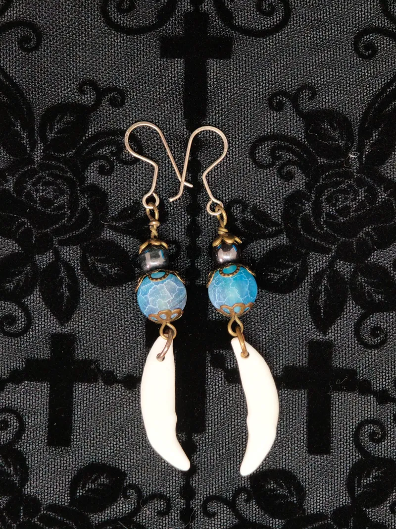 Boucles d'oreilles, bijou gothique fait main