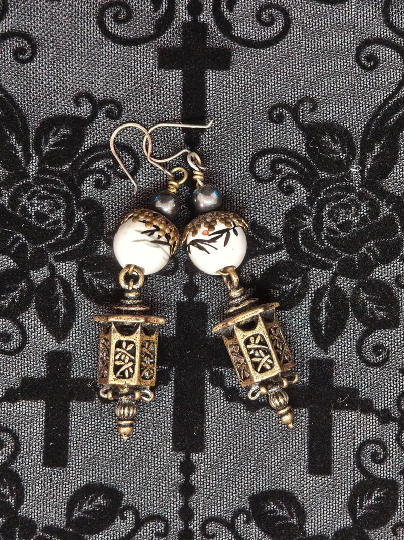 Boucles d'oreilles, bijou gothique fait main