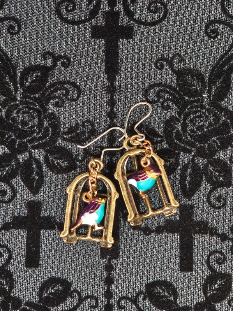 Boucles d'oreilles, bijou gothique fait main