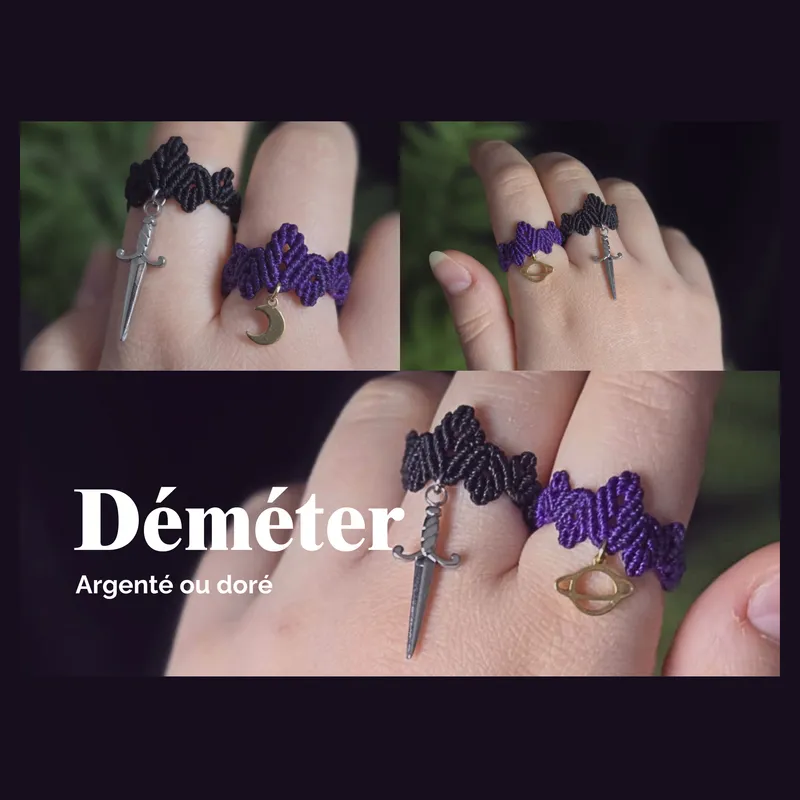 Bague elfique personnalisable, handmade gothic jewelry