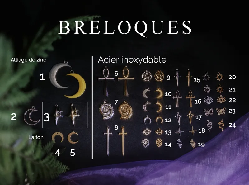 Colliers choker lune brodés et tissés - Séléné X Lynxina, bijou gothique fait main (3)
