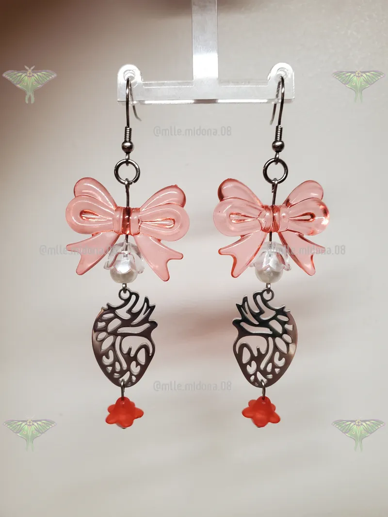 Boucle d'oreilles cœur anatomique