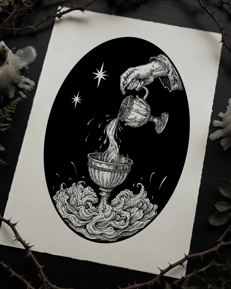 Illustration gravure « Ex Nihilo Omnia »