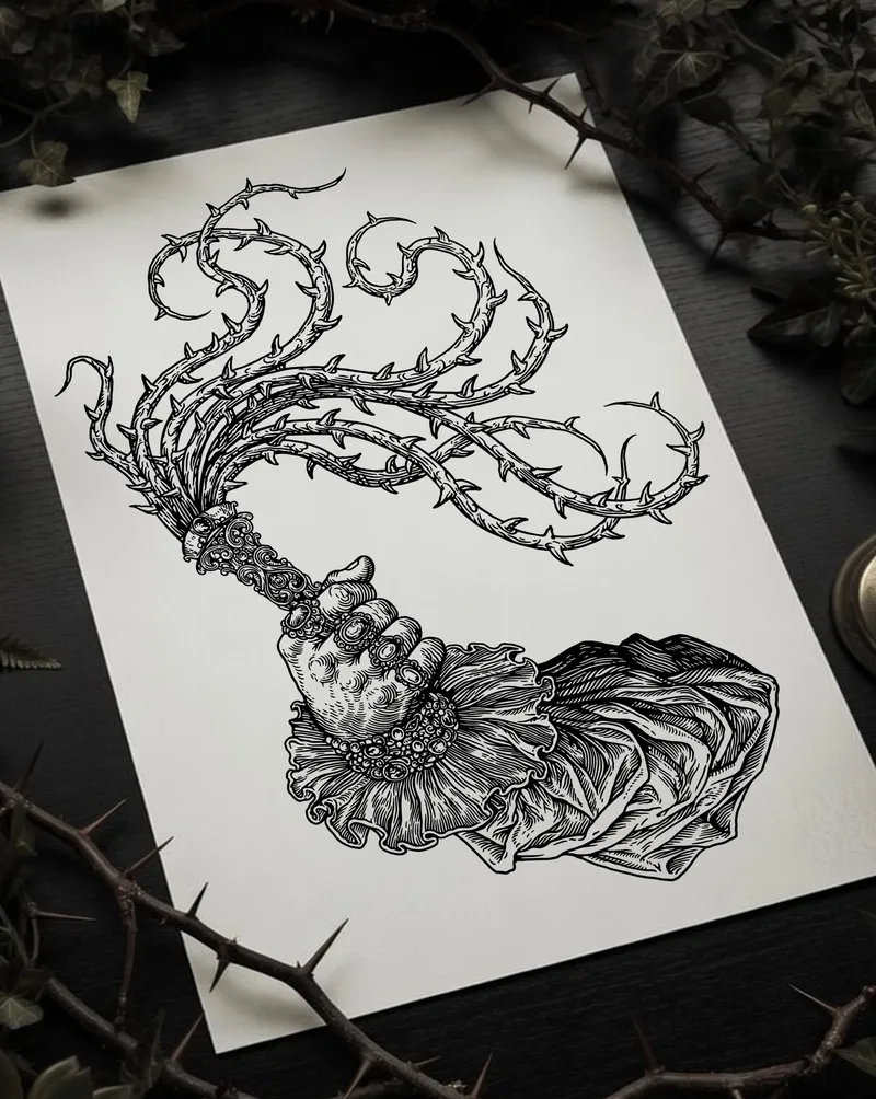Illustration gravure « Sous le joug d'Or »