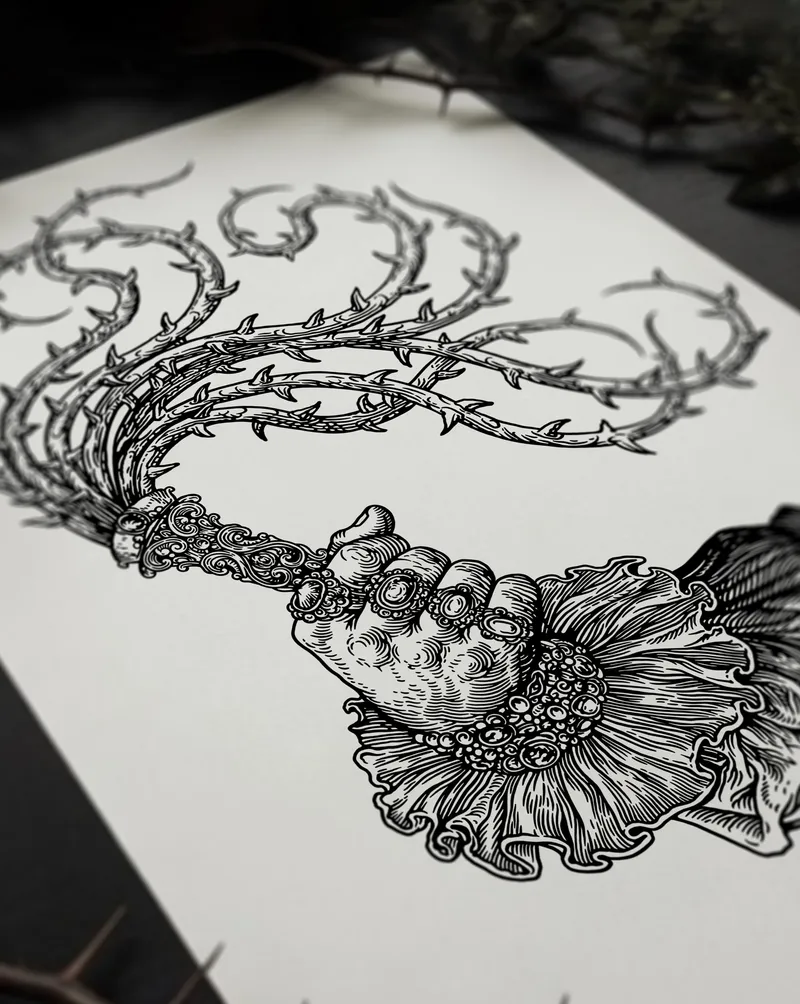 Illustration gravure « Sous le joug d'Or » — 2