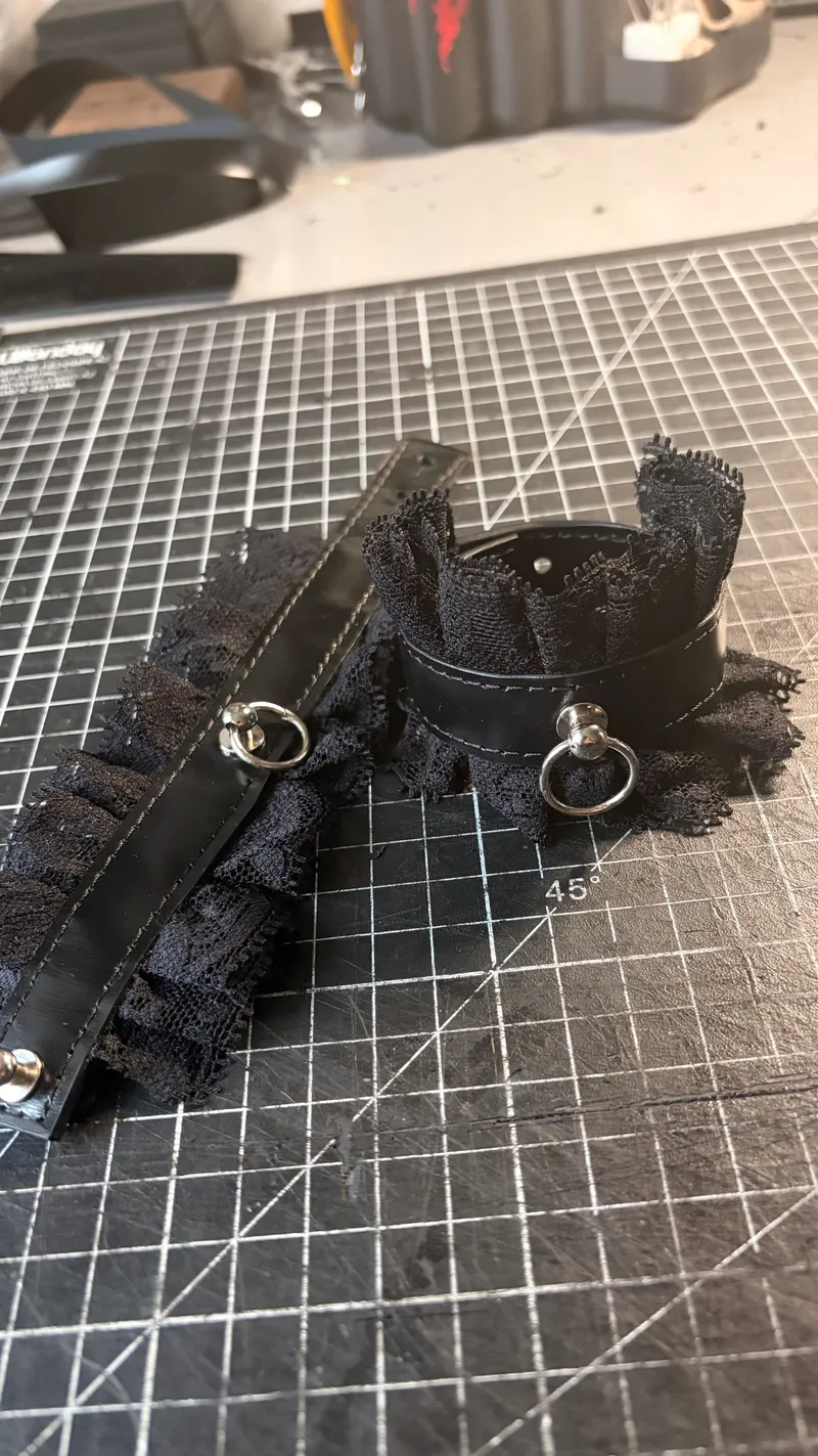 Lace Leather Bracelet | Spiked Bracelet — 2