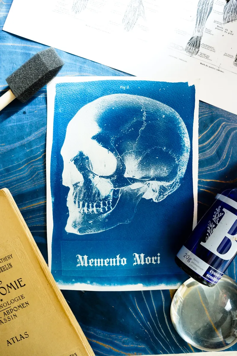 Memento Mori - Profil A4, art gothique original