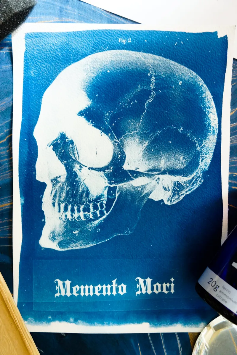 Memento Mori - Profil A4, art gothique original (2)