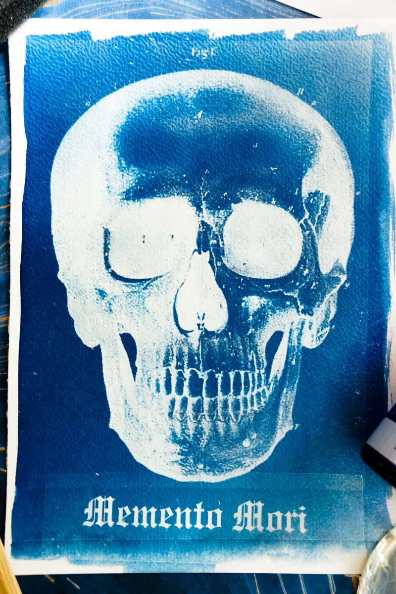 Memento Mori - Face A4, art gothique original (2)