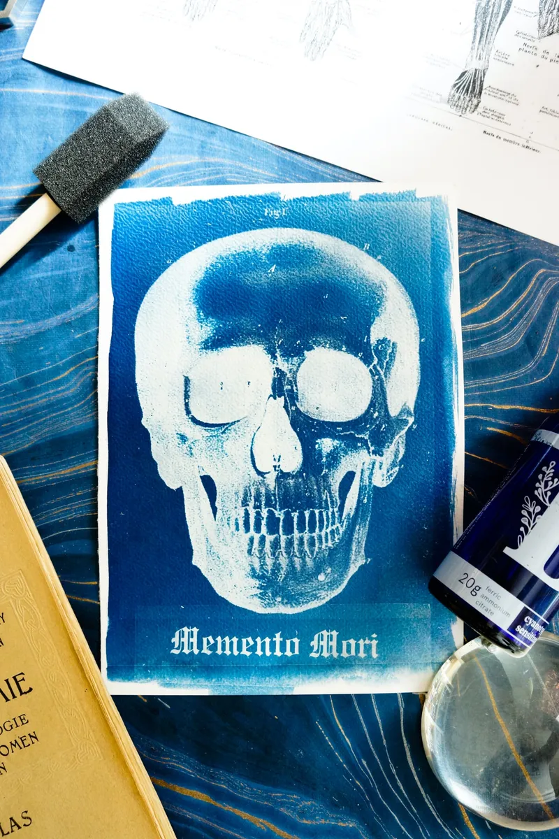 Memento Mori - Face A4, art gothique original