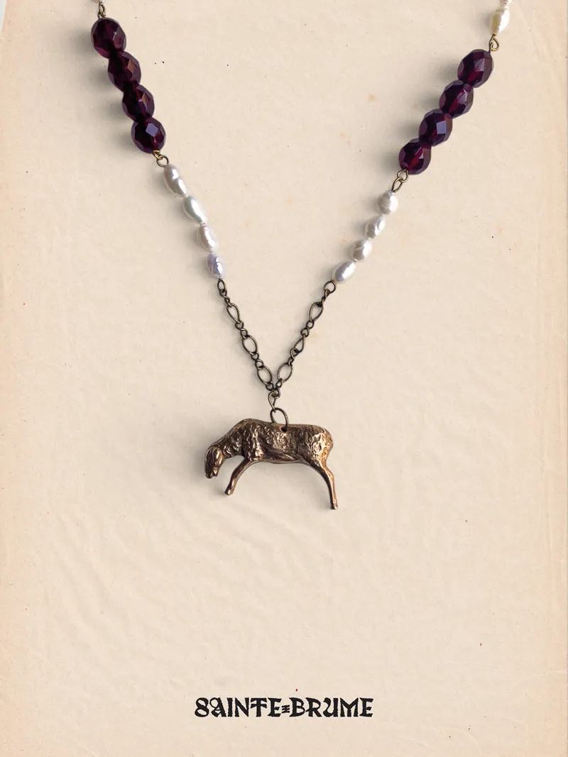 Cordeiro - un bijou aux airs d'amulette, handmade gothic jewelry