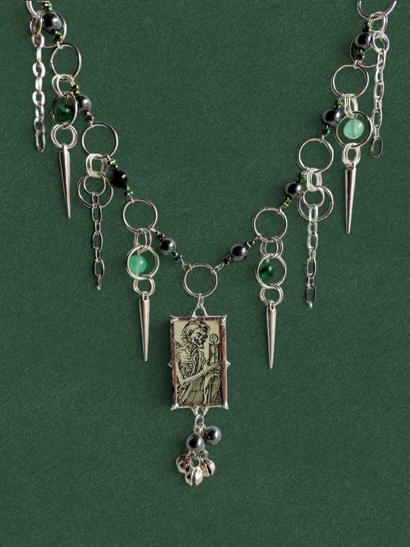 Memento Mori - Une image ancienne, recomposée en bijou., handmade gothic jewelry (2)