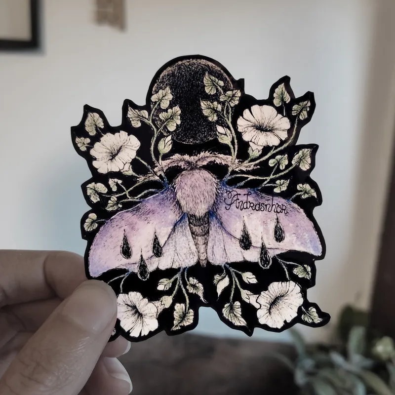 Sticker papillon de nuit 