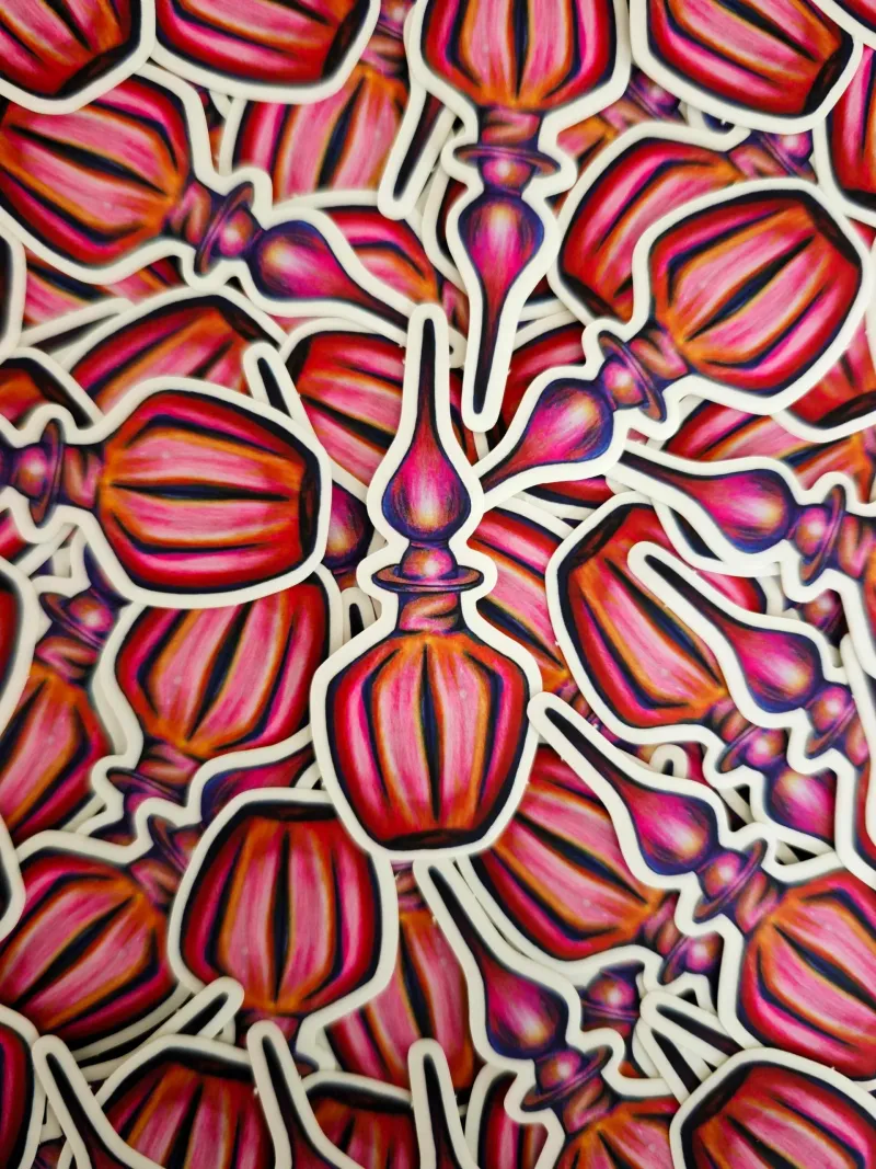 Sticker Fiole d'Aube, art gothique original
