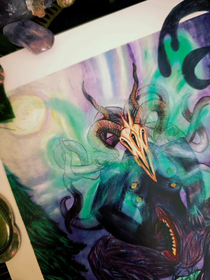 Shub-Niggurath : The Mother of the Forest (L'Abomination de Dunwich), art gothique original (2)