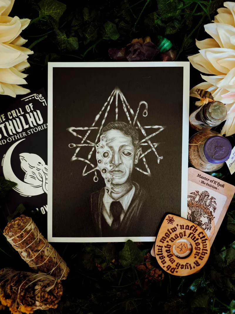 Portrait H. P. Lovecraft (2026), art gothique original