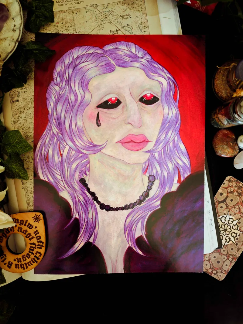 Lavinia Whateley (L'Abomination de Dunwich) - A5, art gothique original (2)