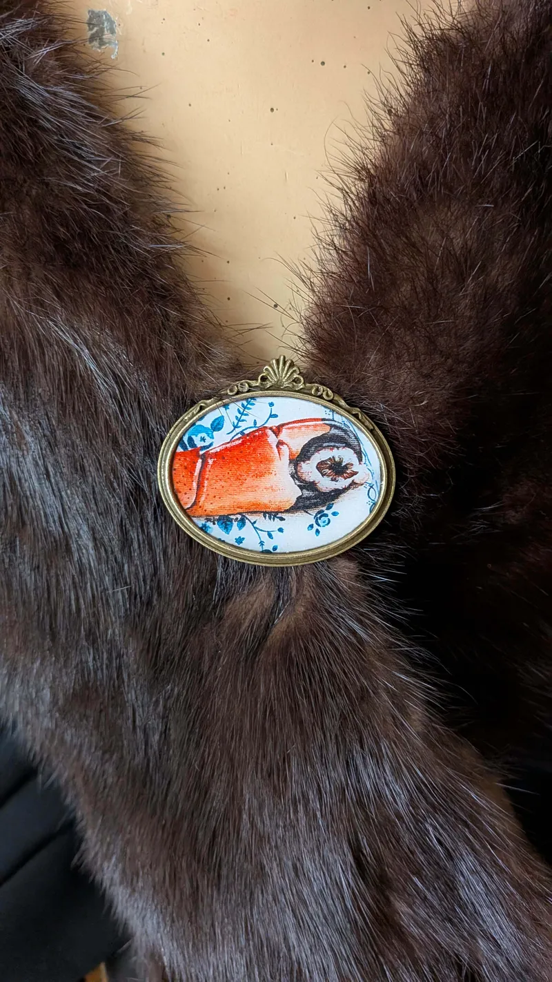 Pince de crabe - broche style surréaliste — 2