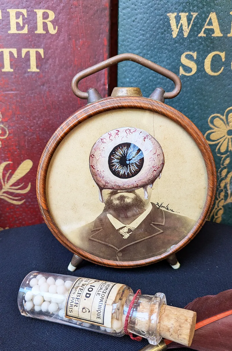 Cyclope - étrange portrait - cabinet de curiosités, handmade gothic home decor