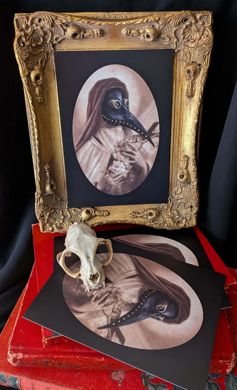 Ste Thérèse impression A5, original gothic art