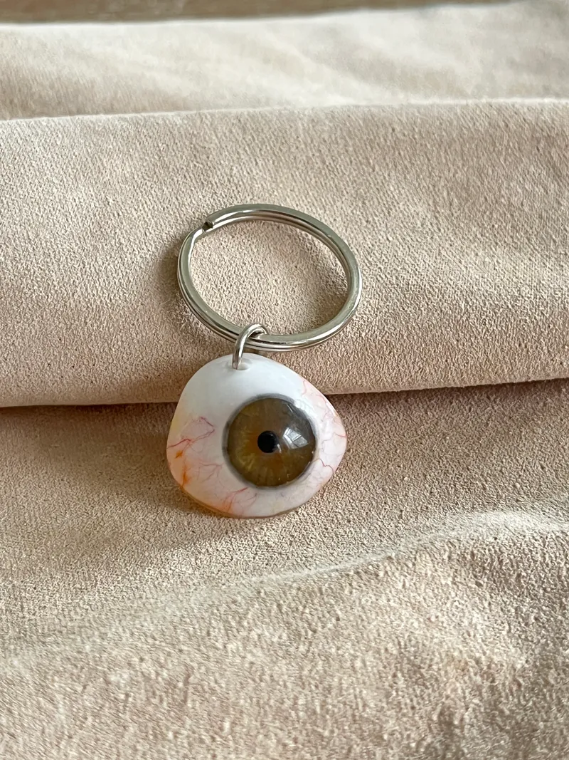 Porte clé oeil - prothèse oculaire, handmade gothic accessory (2)