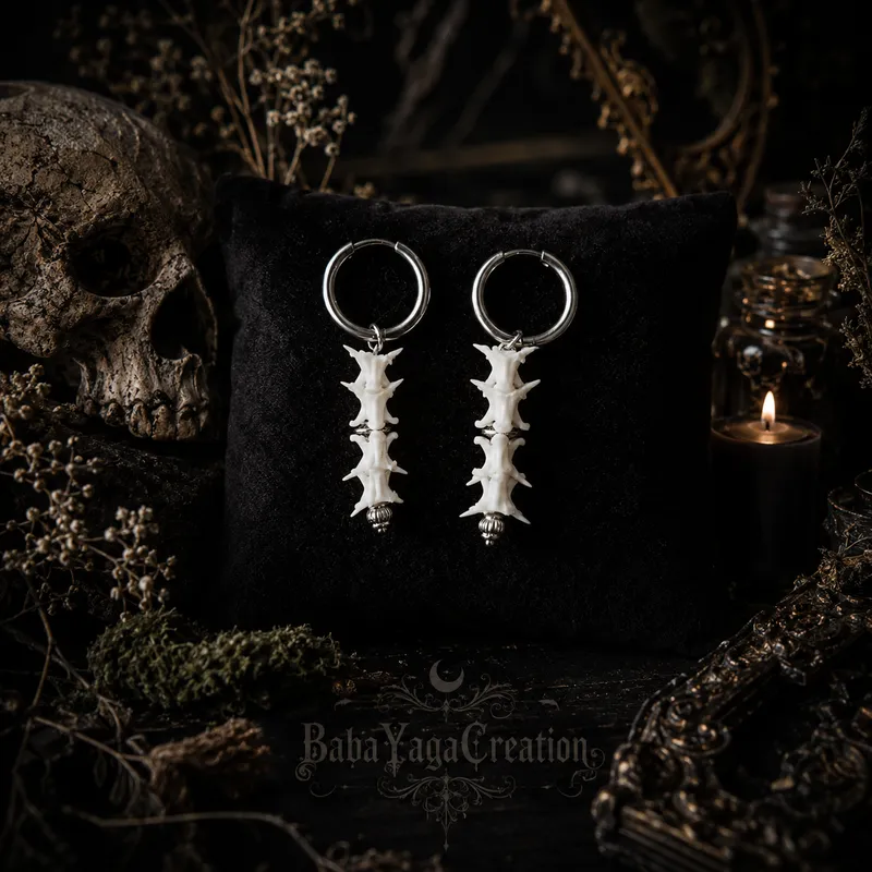 Boucles d'oreilles "Colonne noire" 