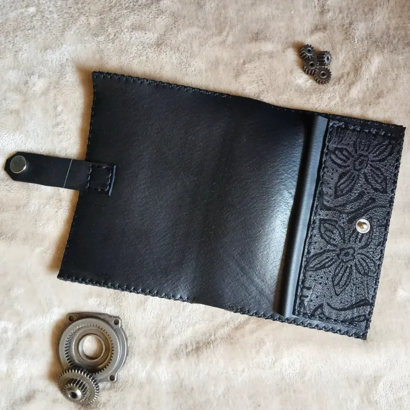 Portefeuille dark flower, handmade gothic accessory (3)