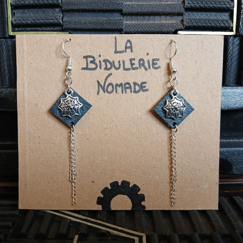 Boucles full web, bijou gothique fait main