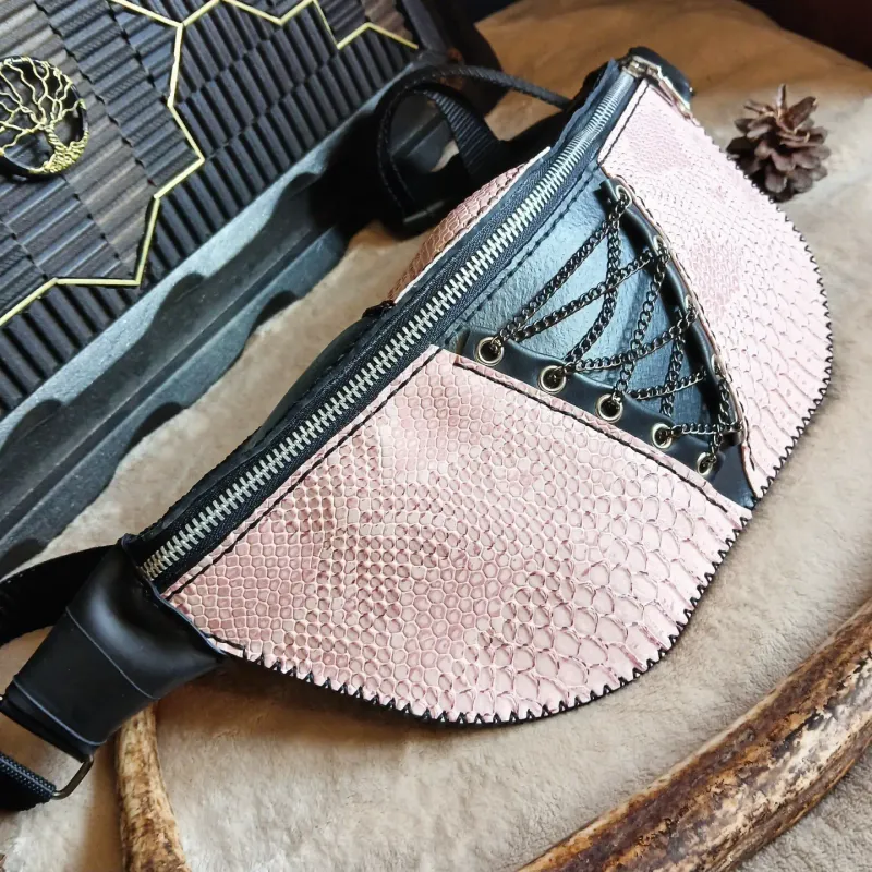 Banane crazy pink, accessoire gothique fait main (2)