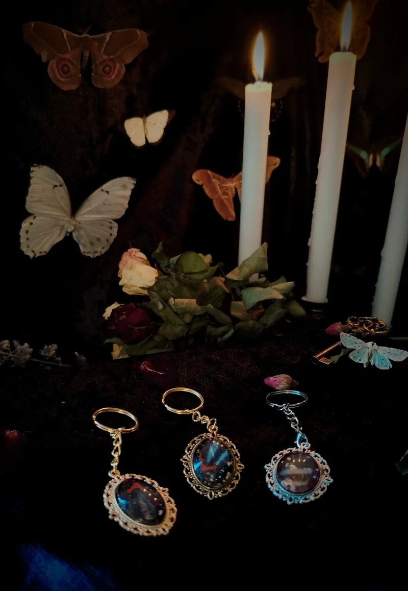 Porte clefs Periander Rethus, accessoire gothique fait main
