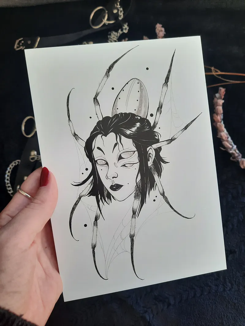 Impression d'art - Jorogumo YokaÏ, art gothique original (3)