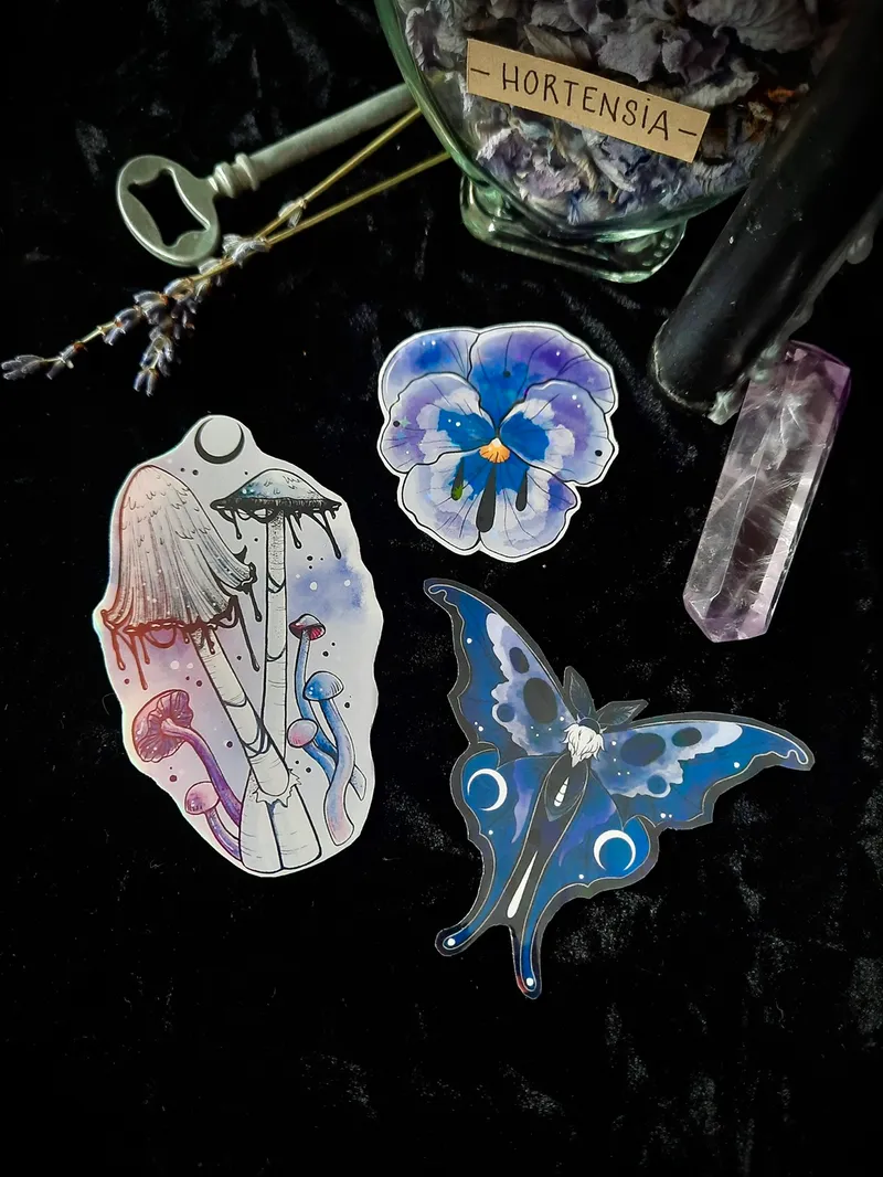 Set de stickers - Violet garden, original gothic art