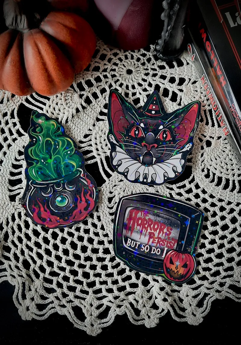 Set de stickers – Halloween Spirit, art gothique original