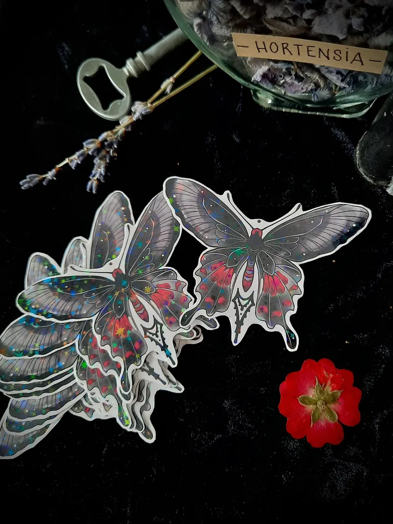 Sticker - Papillon gothique, art gothique original (2)