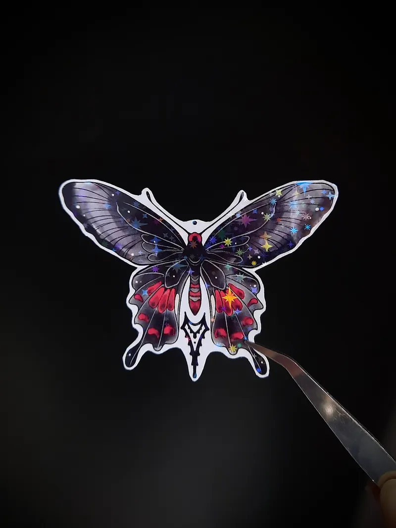 Sticker - Papillon gothique, art gothique original