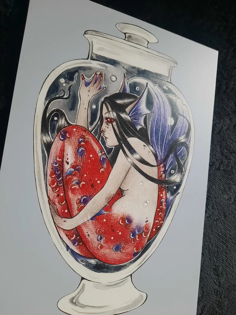 Impression d'art - Siren, art gothique original (2)