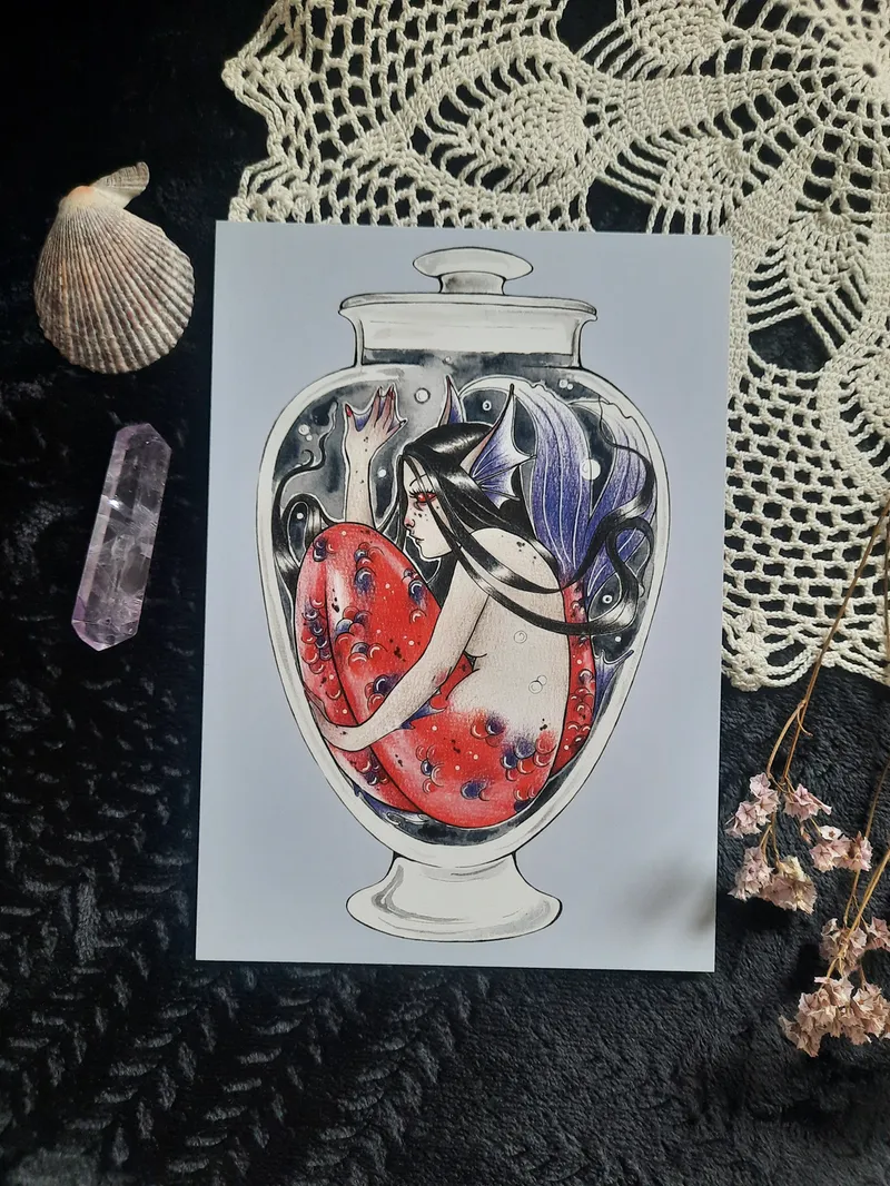 Impression d'art - Siren, art gothique original