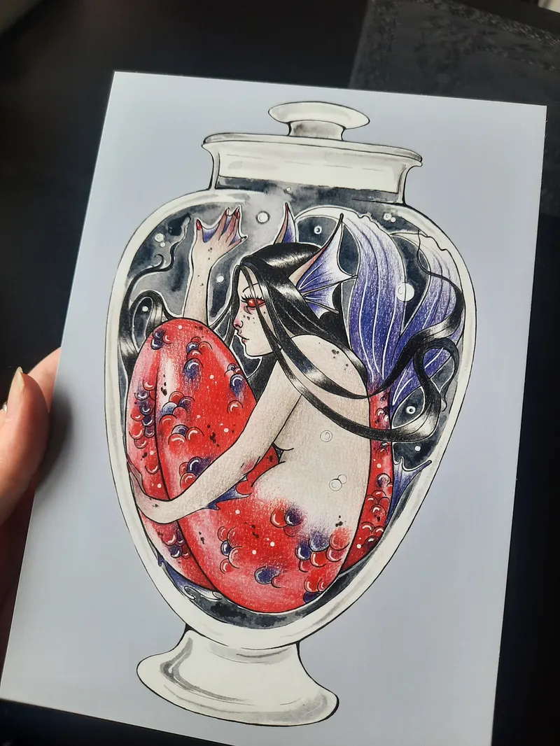 Impression d'art - Siren, art gothique original (3)