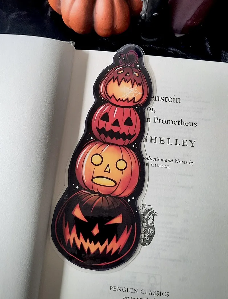 Marque-page – Jack O’Lantern, accessoire gothique fait main