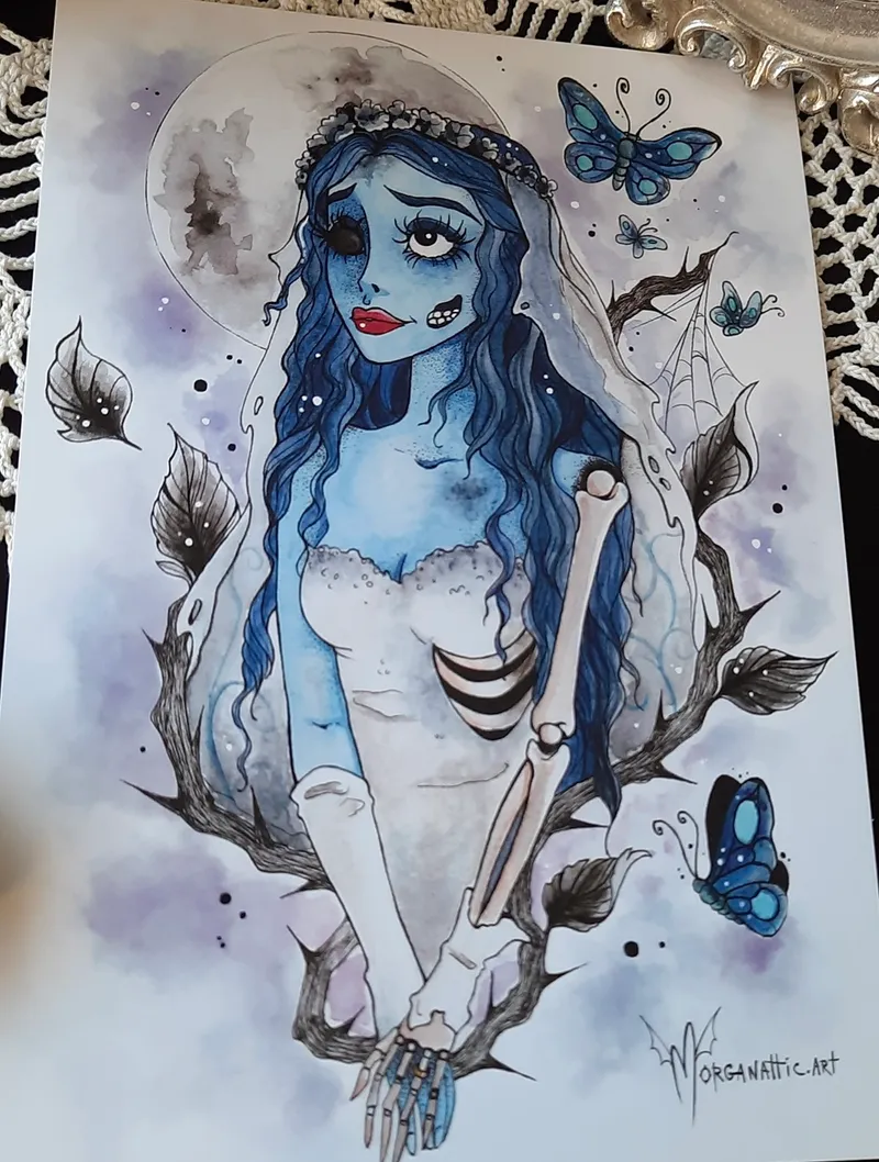 Impression d'art - The Corpse bride, art gothique original (2)