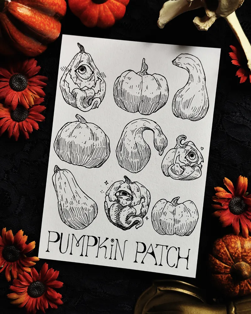 Pumpkin-obake patch, art gothique original
