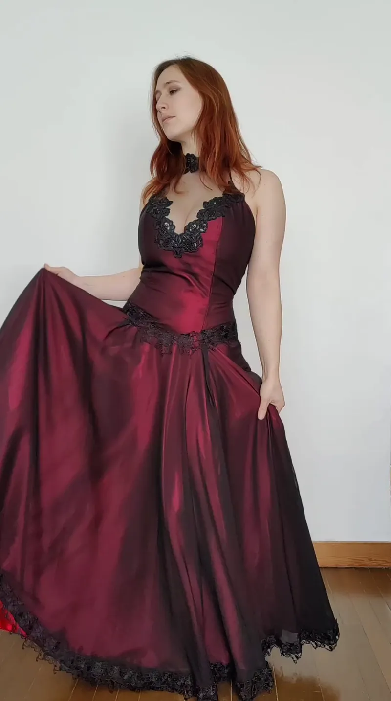 Robe "Roseraie", vêtement gothique fait main