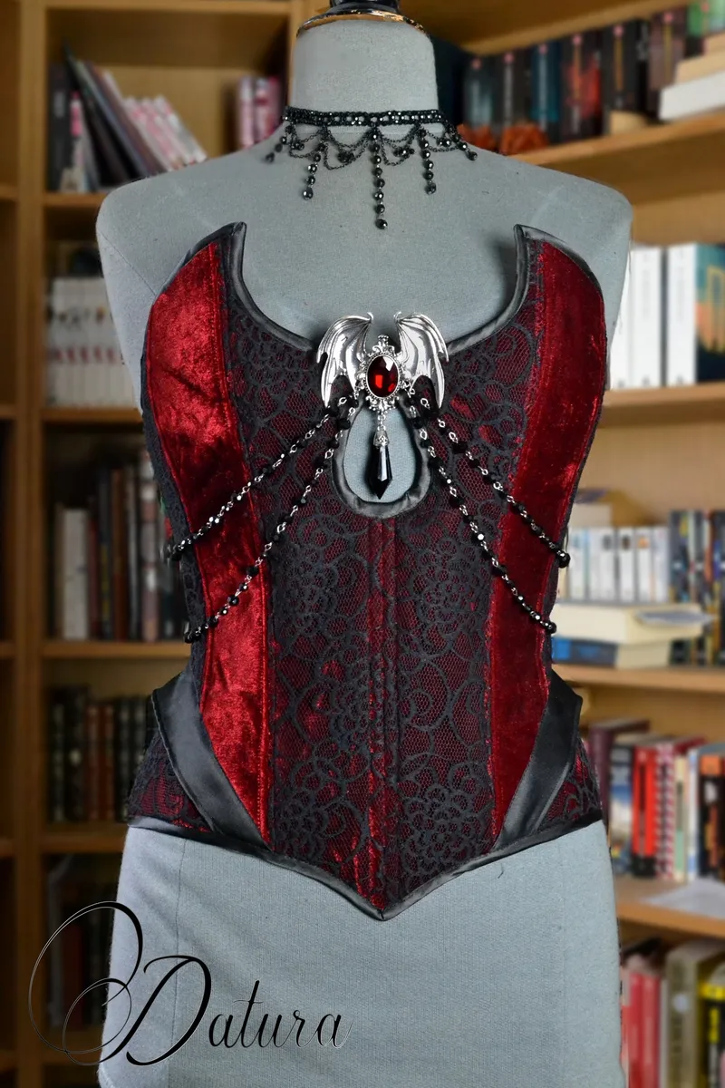 Corset "Erzebeth", vêtement gothique fait main