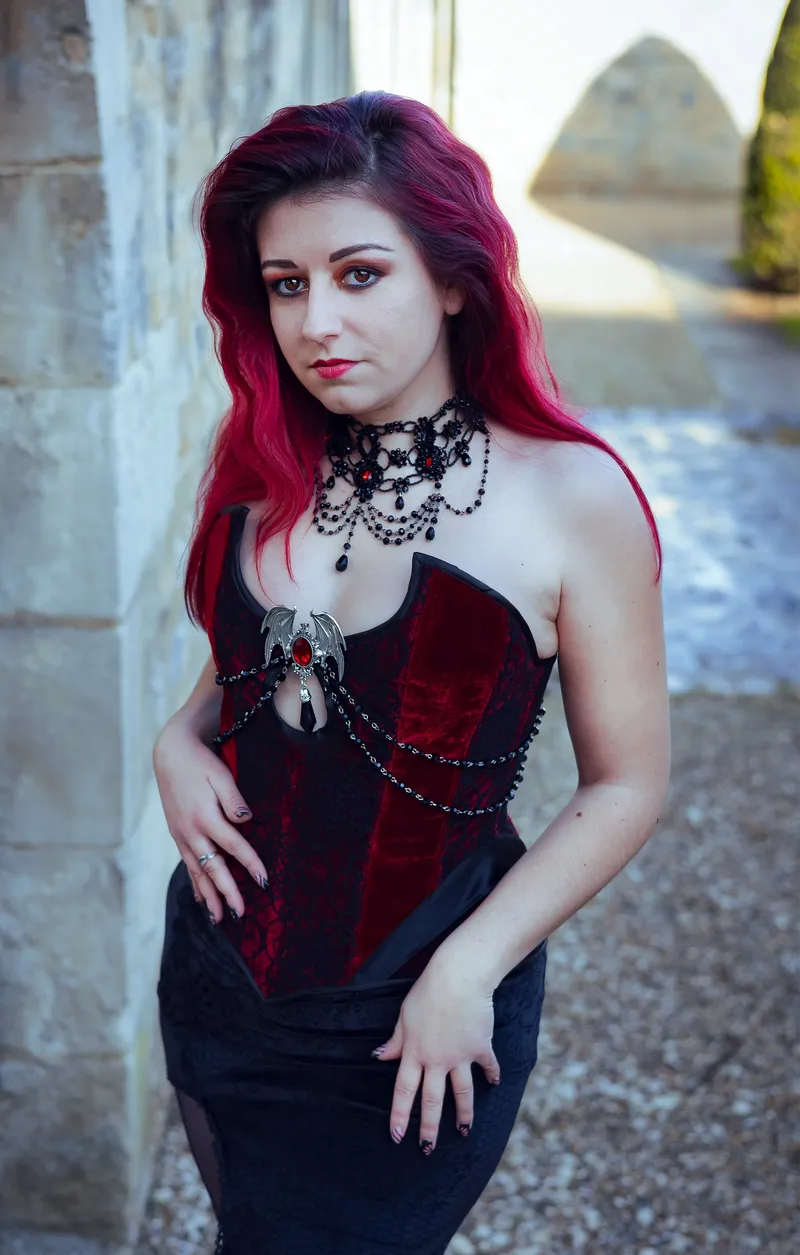 Corset "Erzebeth", vêtement gothique fait main (2)